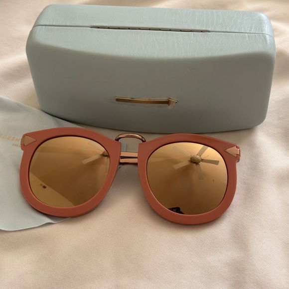 Karen Walker Pink Sunglasses Super lunar round monochromatic sunglasses main image 15